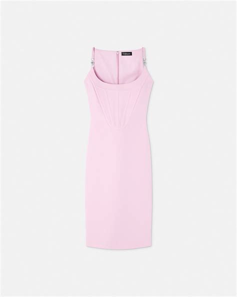 versace dress strap|Versace pink midi dress.